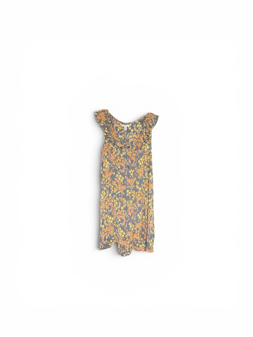 Sisstrevoltion Ruffled Floral Romper Shorts one piece - Blue & Yellow Size Smal